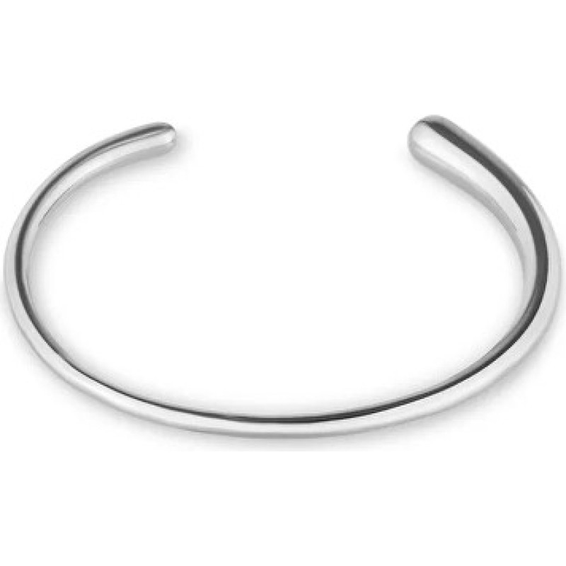 Solid Open Bond Silver Bracelet
