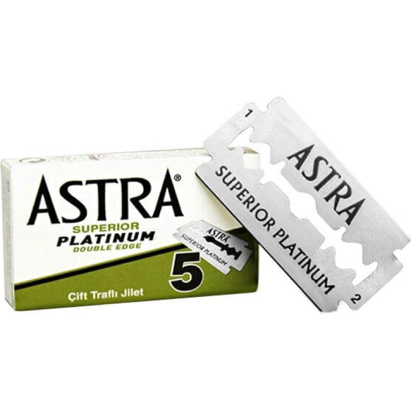 Skuvekļu asmeņi Astra Superior Platinum Double Edge Razor Blades, 5 gab.