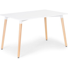 Ēdamgalds ModernHome, 120x60x75 cm, balts/brūns