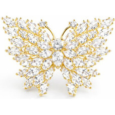 Glittering gold-plated brooch Butterfly Gold