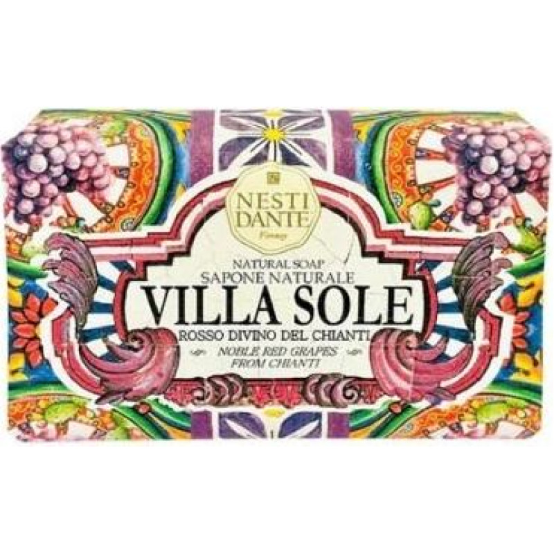 Nesti Dante Villa Sole Natural Soap Rosso Divino del Chianti Dabīgās ziepes 250 g