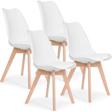 Modernhome Set of 4 living room dining room chairs with a cushion eco-leather ModernHome