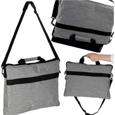 Portatīvo datoru soma 15,6 collu futrālis ar siksniņu koferis sieviešu vīriešu spēcīga pelēka