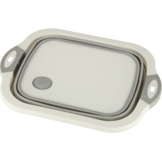 Silikona saliekamais trauks ar drenāžu, griešanas dēlis, ceļojumu izlietnes notekcaurule