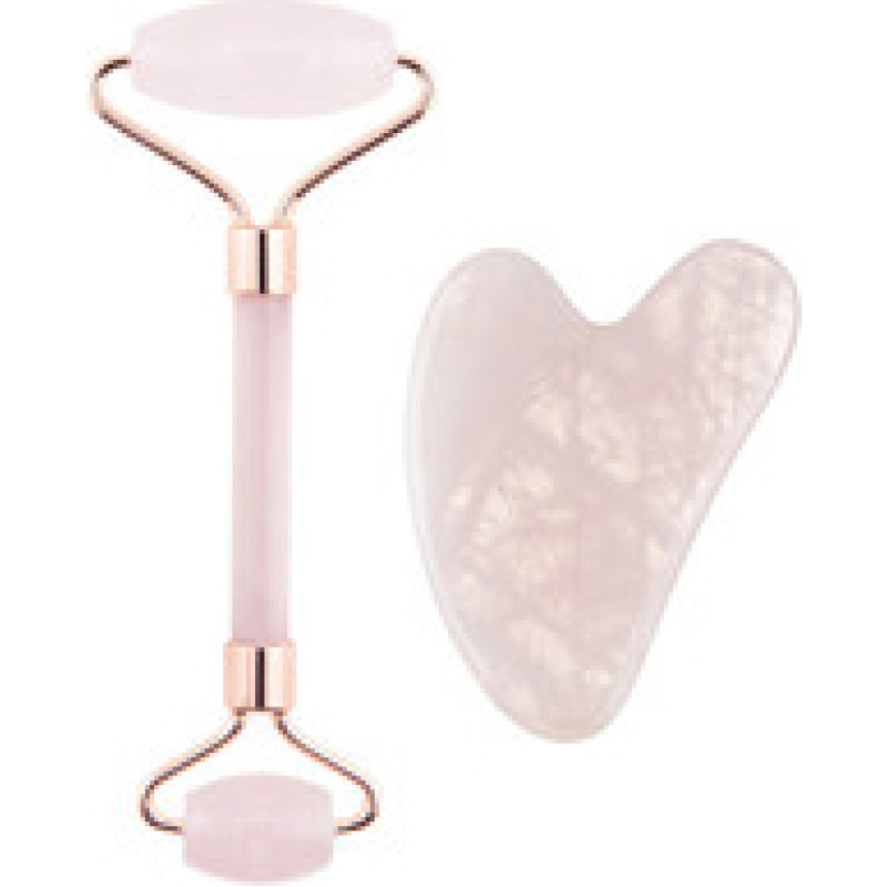 Palsar 7 Rose Quartz Jade Roller & Gua Sha Set
