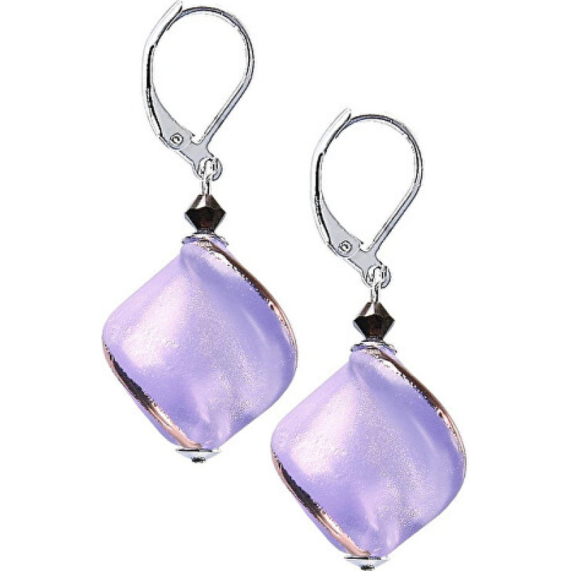 Charming Hidden Passion earrings with purple Lampglas pearl ECH3/CHI