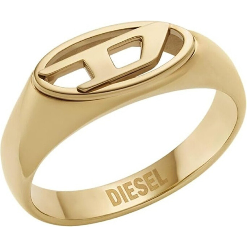 Fashion gold-plated ring with logo DX1588710 - Circuit: 49 mm