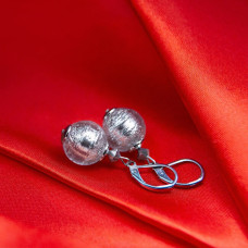Sparkling Silver Mother of Pearl Earrings with Sterling Silver in Lampglas Pearls EBO5/CHI