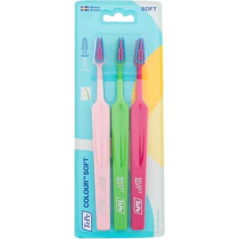 Zobu birste TePe Colour Soft, 3 gab