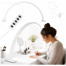 Lampa kosmetyczna LED bezcieniowa biurkowa do manicure paznokci łuk biała