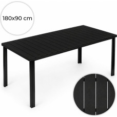 Multigarden Duży st&oacute;ł ogrodowy 8-osobowy 180x90 cm na taras ogr&oacute;d czarny MultiGarden