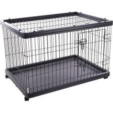 FLAMINGO - Dogkennel on Wheels Pasy - Black - 97,5 x 66.5 x 69cm