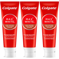 Colgate Max White Coffee, Tea, Wine Toothpaste Trio - Pasta na zuby