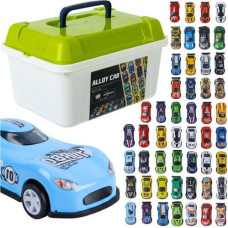 50 motorizētu rotaļu automašīnu komplekts koferī