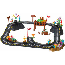 Magnētiskā autosacīkšu trase 1 gaismojošs transportlīdzeklis 153 elementi