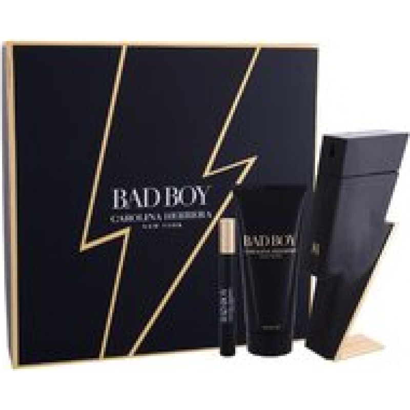 Carolina Herrera Bad Boy Gift set EDT 100 ml, shower gel 100 ml and miniature EDT 10 ml