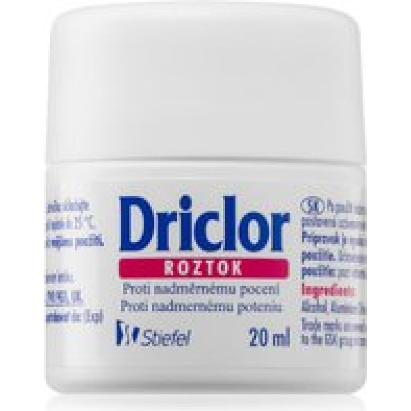 Driclor Antiperspirant roll-on proti nadměrn&eacute;mu pocen&iacute; Solution 20 ml