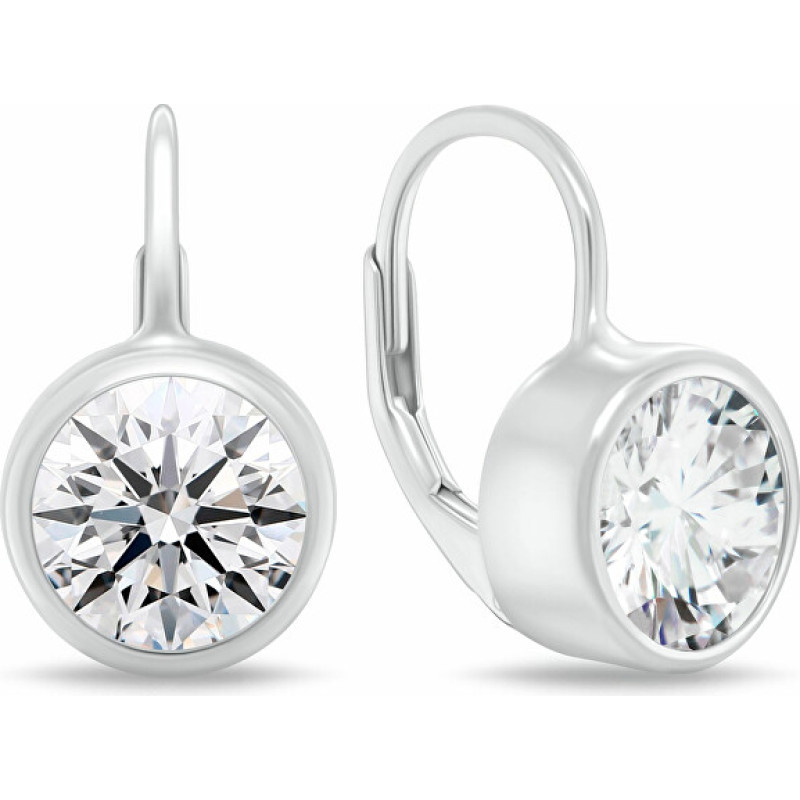 Elegant dangling earrings with cubic zirconia EA1201W