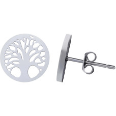 Matching steel earrings Tree of Life