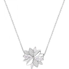 Lovely flower necklace made of sterling silver RZGA42