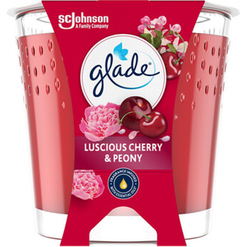 Glade Luscious Cherry & Peony Candle - Vonn&aacute; sv&iacute;čka