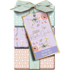 Ziepju komplekts Baylis & Harding Royale Garden Luxury Wrapped Soaps, 3 daļas