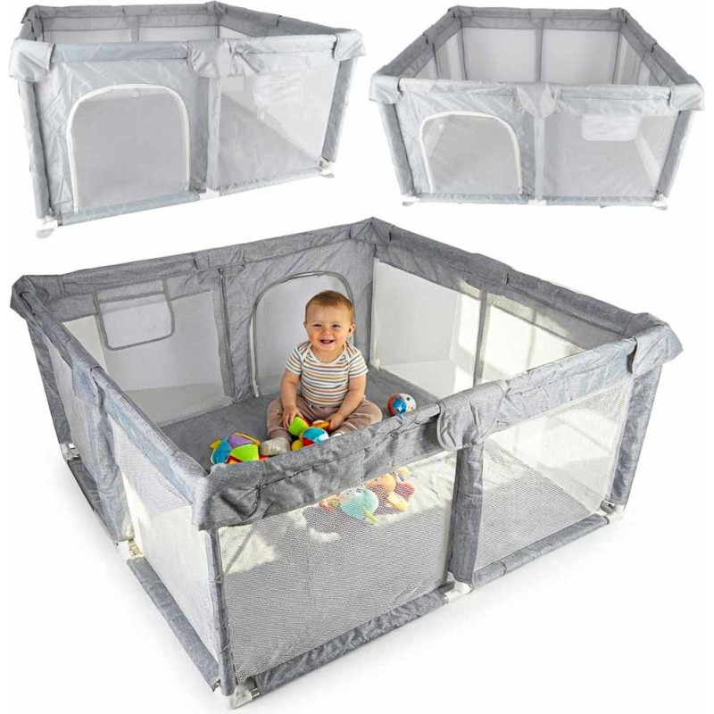 Bērnu rotaļu manēža salokāms sausais baseins bērnu rotaļu laukums 120x120cm