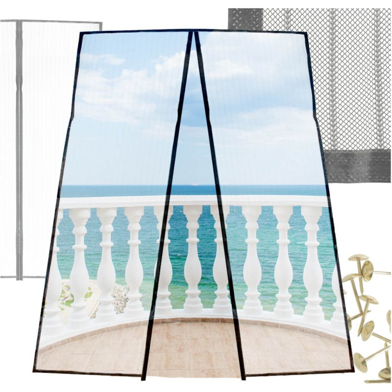 LUARO magnētiskais siets durvīm izturīgs, spēcīgs magnēts 100x210cm