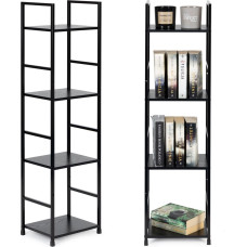 Modernhome Modern wooden shelf, metal frame LOFT, 4 shelves, black ModernHome
