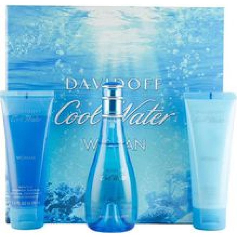 Davidoff Cool Water Woman Great Gift Set EDT 100 ml body lotion 75 ml Cool Water and Cool Water Shower Gel 75 ml