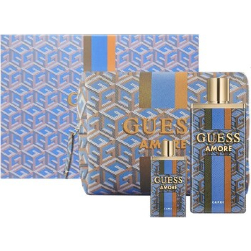 Guess Amore Capri D&aacute;rkov&aacute; sada EDT 100 ml, miniaturka EDT 7,5 ml a kosmetick&aacute; ta&scaron;ka