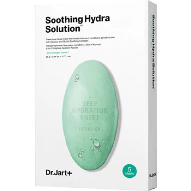 Dr. Jart+ Dermask Water Jet Soothing Hydra Solution 5 x - Hydratačn&iacute; a zklidňuj&iacute;c&iacute; pleťov&aacute; maska