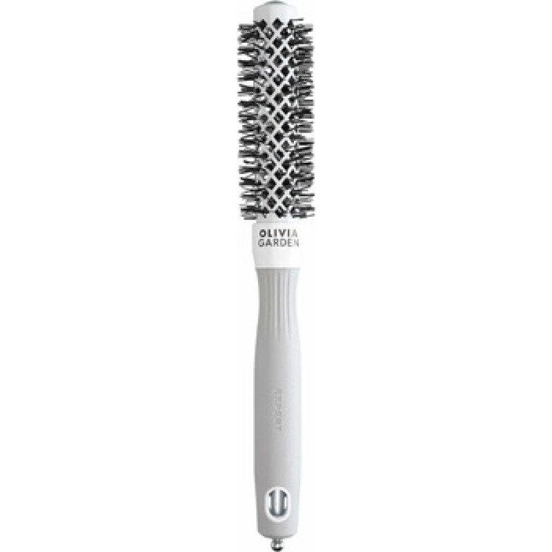 Olivia Garden Expert Blowout Shine Round Brush White & Grey ( 20 mm ) - Kart&aacute;č na vlasy