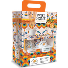 Gift set of aroma diffuser with candle Navelina Orange