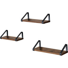 Leobert Set of 3 wooden Loft hanging shelves