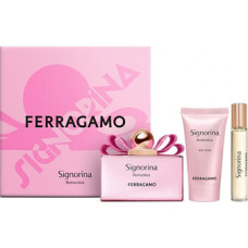 Salvatore Ferragamo Signorina Romantica D&aacute;rkov&aacute; sada EDP 100 ml, tělov&eacute; ml&eacute;ko 50 ml a miniaturka EDP 15 ml