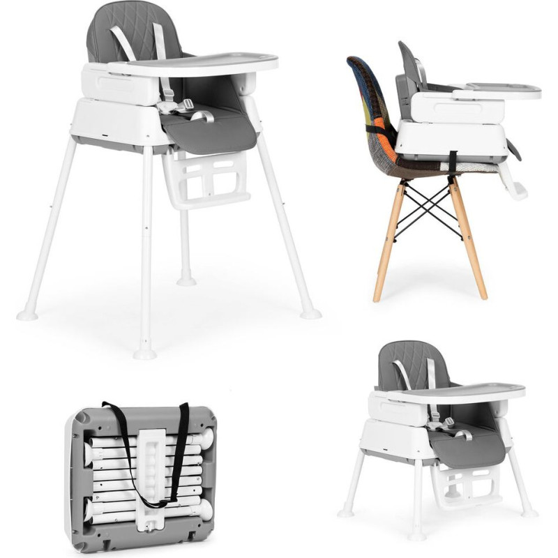 3in1 saliekamais barošanas krēsls Eco Toys HA-009, pelēks
