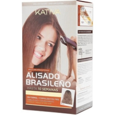 Kativa Brazilian Straightening Brunette Kit - Sada s keratinem pro narovn&aacute;n&iacute; vlasů