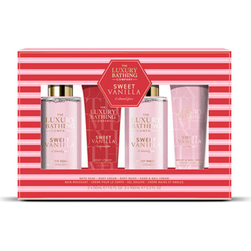 The Luxury Bathing Company D&aacute;rkov&aacute; sada koupelov&eacute; p&eacute;če ( Vanilka & Mandle )