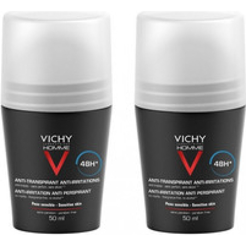 Vichy Men Homme 48H Deo roll-on Anti-Transpirant Extra Sensitive ( 2 pcs ) - Deodorant for sensitive skin