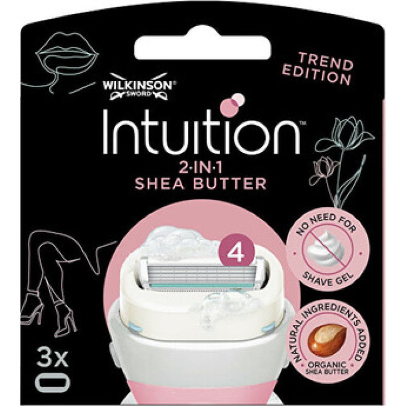 Wilkinson Sword Intuition 2v1 Shea Butter ( 3 ks ) - N&aacute;hradn&iacute; hlavice