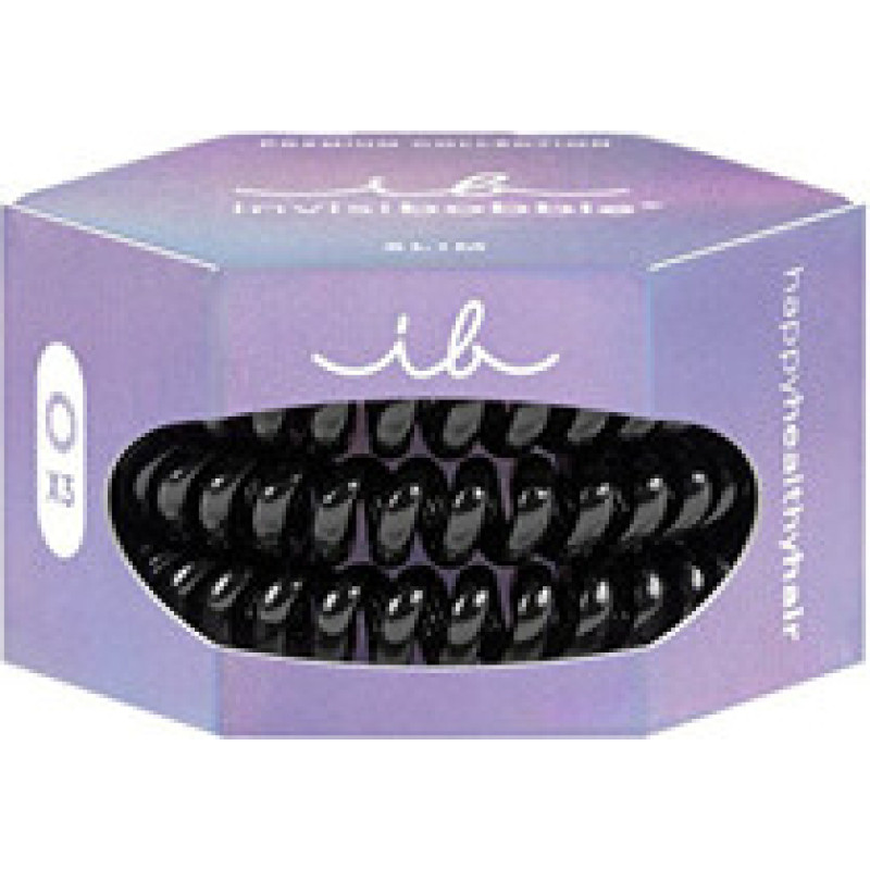 Invisibobble Slim Premium&nbsp;True Black - Gumička do vlasů ( 3 ks )
