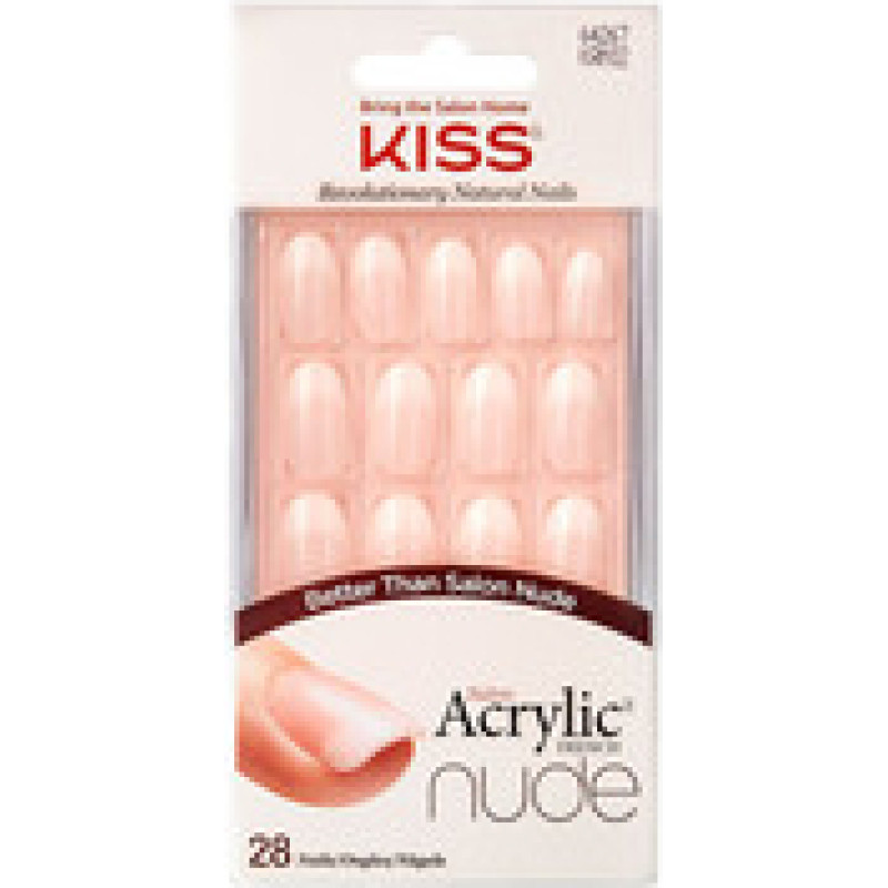 Kiss My Face Salon Acrylic French Nude Nails 64267 ( 28 pcs ) - Acrylic nails french manicure for a natural look
