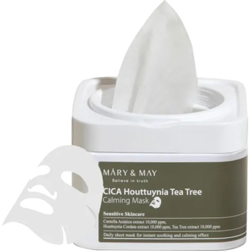 Mary & May Cica Houttuynia Tea Tree Calming Mask ( 30 ks ) - Zklidňuj&iacute;c&iacute; pleťov&aacute; maska