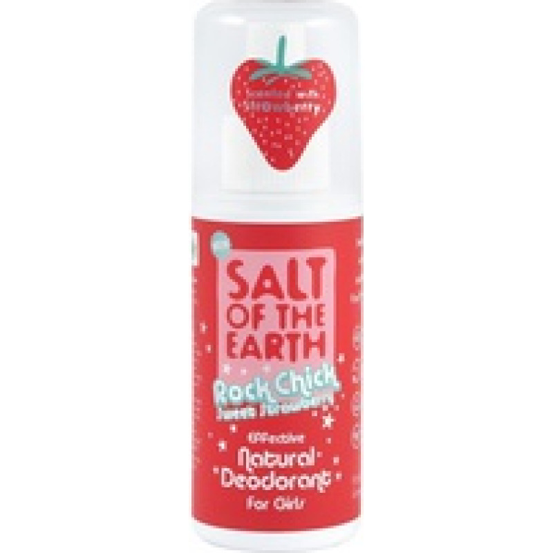 Salt-Of-The-Earth Natural Deodorant Spray Rock Chick Sweet Strawberry ( Natura l Deodorant) 100 ml