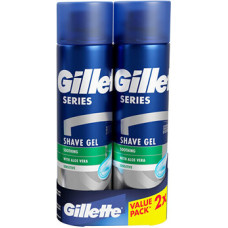Gillette Series Shave Gel Duopack - D&aacute;rkov&aacute; sada gelů na holen&iacute; pro citlivou pleť