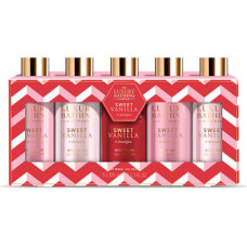 The Luxury Bathing Company D&aacute;rkov&aacute; sada sprchov&yacute;ch gelů 5 ks ( Vanilka & Mandle )