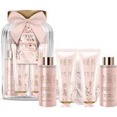 The Luxury Bathing Company D&aacute;rkov&aacute; sada ve skleněn&eacute; d&oacute;ze ( Pivoňka, Broskev & Malina )