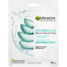 Garnier Hyaluronic Aloe Serum Tissue Mask - Textile face mask with aloe vera