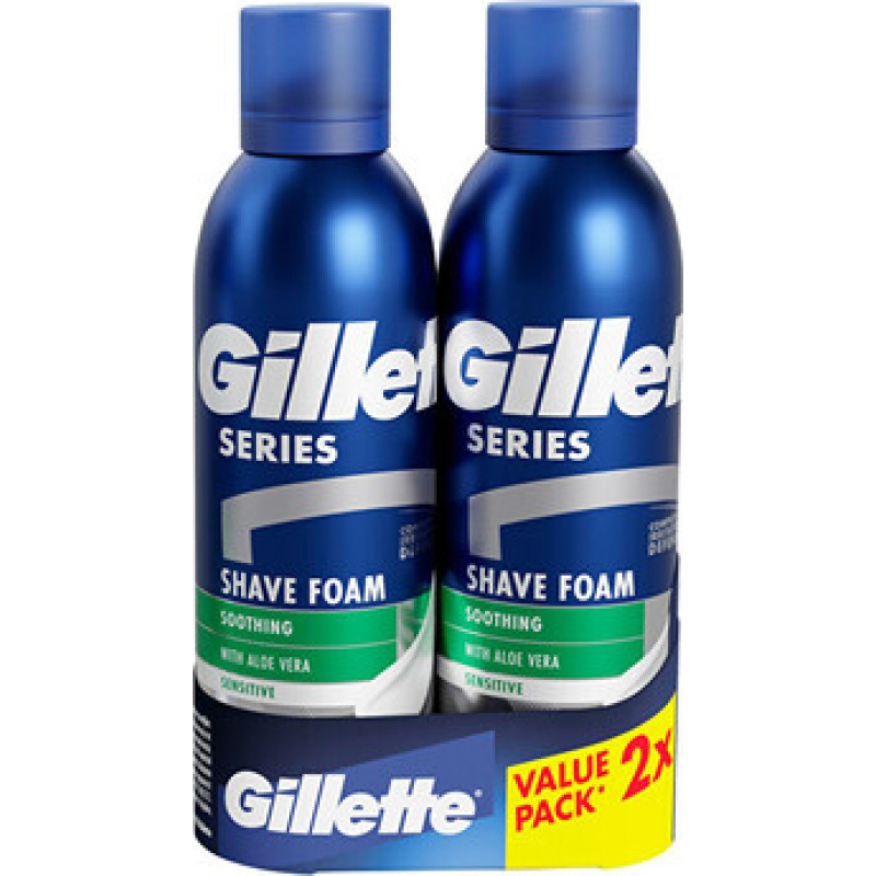 Gillette Series Soothing Shave Foam Duopack - D&aacute;rkov&aacute; sada zklidňuj&iacute;c&iacute;ch pěn na holen&iacute;